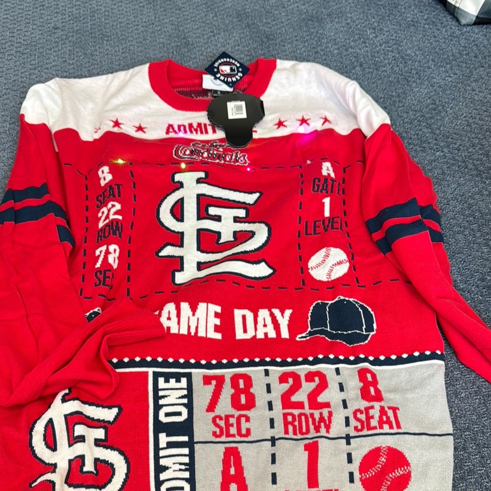 St. Louis cardinals  light up sweater NWT